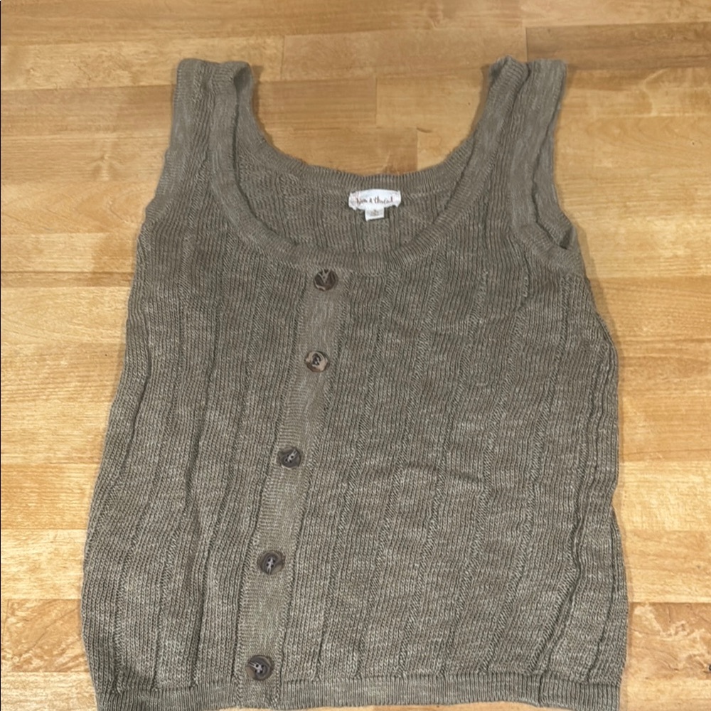 Hem & Thread Sage Knit Sleeveless Top